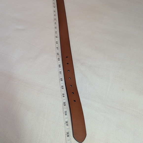 J. Crew Brown Leather Belt with Gold Buckle - Picture 7 of 7